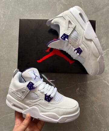 Metallic Blue Shoe Retro 4 – In Stock